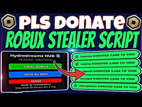 [BEST 🔥] Pls Donate Robux Stealer Script!🤑 | NEW UPDATE 2025 | KEYLESS | EASY TO USE | STEAL TO RICH