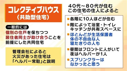 ３人死亡の火災起きた大阪・西成の集合住宅...寝たきりの人も？ほぼ生活保護者？専門家「賃貸の更新断られる高齢者が増え同タイプの住宅が増加。受け皿となる一面も」