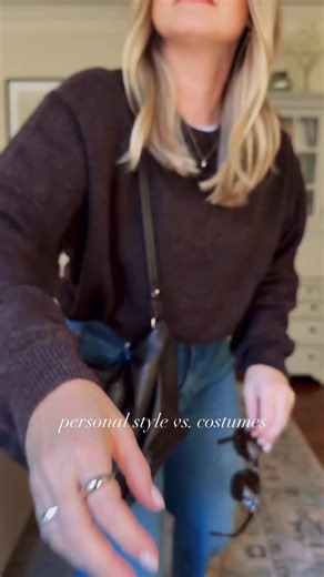 Kate Bryan on Instagram: "Recently, I was able to nail down the difference between what feels like my personal style and what feels like wearing a costume. My style has evolved, which is *completely* normal, and I’m leaning towards more classic, easy, relaxed, soft, neutral options instead of colorful, patterned, or feminine things. There are trends that I see around on people that look good but whenever I try it on myself it feels like I’m wearing a costume...almost like I’m trying too hard to 