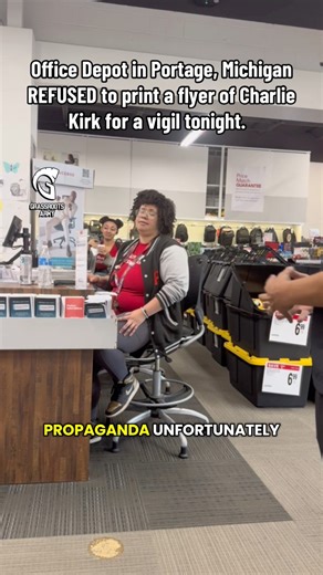 Portage, Michigan Office Depot REFUSES to Print Charlie Kirk Vigil Flyer | Grassroots Army