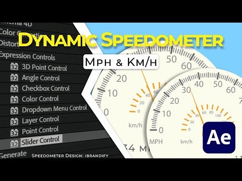 After Effects Speedometer Tutorial (Expressions + MPH / km/h Toggle)