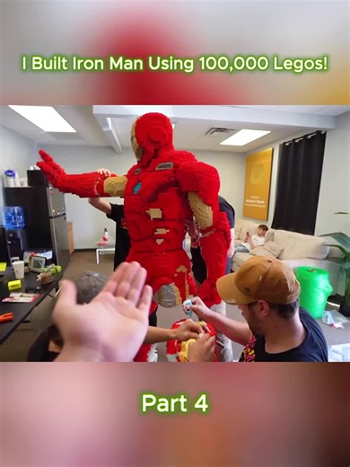 I Built Iron Man Using 100,000 Legos! Part 4#usa #fyp #legos #ironman #viral