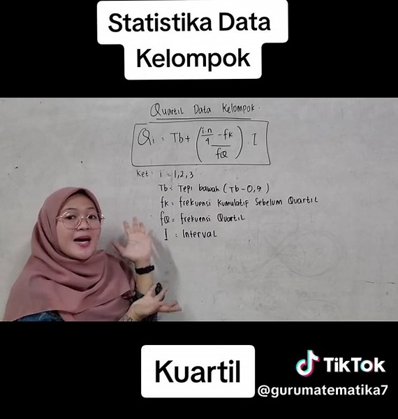Kuartil Data Kelompok dalam Statistika Kelas 12