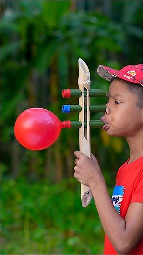 Bamboo Creations with Three Colourful Balloons Toys #bamboo #craft