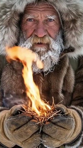 70-Year-Old Man Starts Fire in -40°C | Survival Story #survival