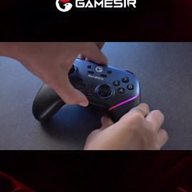 GameSir Super Nova Wireless Gaming Controller for PC/Switch/Switch 2/iOS/Android, 1000Hz Polling Rate, Hall Effect Stick & Trigger, Rubberized Grips, RGB Lighting, 1000mAh - Pink