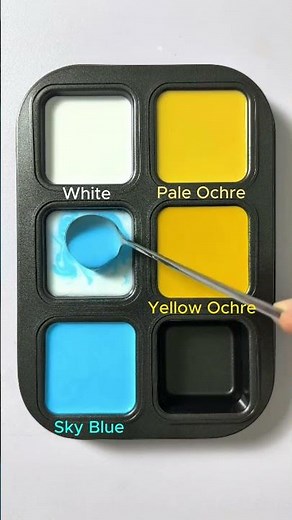 Create 3 colors from 3 colors.#asmr #mixingcolors #colormixing #colors #mixing #white #yellow #blue