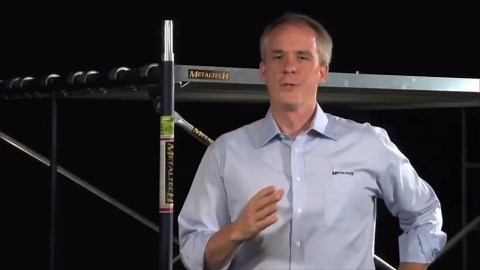 MetalTech 10 ft. Galvanized Steel Safety Guard Rail, Tool/Equipment for Exterior Construction Scaffolding M-MGR10