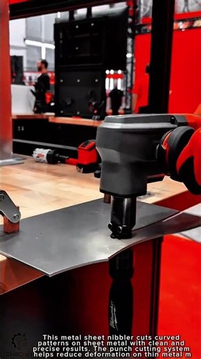 Curved Metal Cutting Work Tool Using Sheet Nibbler Machine #worktool