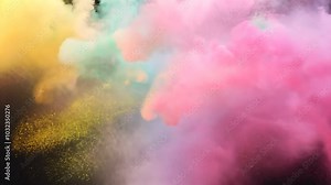 Color powder splash rainbow colors full background paint holi smoke colour . Powder color splash explosion 4K