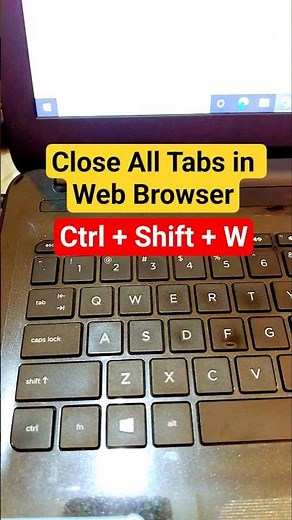 Windows Shortcut to Close All Tabs Immediately! #shorts #webbrowsers #shortcutkeys