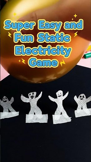 Super Easy Static Electricity Trick with a Balloon 🧻✨ Make Paper People Dance #FunScience #funcrafts
