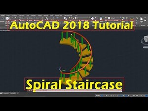 Beginner Tutorial AutoCAD 2018 - Designing a Spiral Staircase