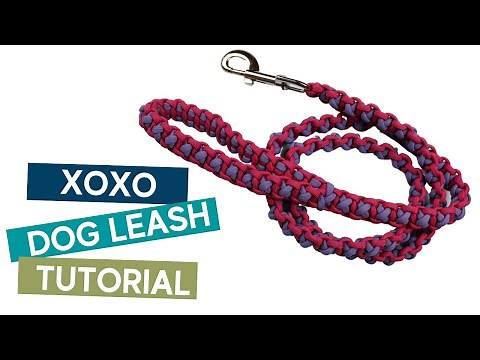HOW TO MAKE AN 'XOXO' DOG LEASH PARACORD TUTORIAL