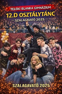 🔥🎬 Teleki Blanka Gimnázium – 12.D osztálytánc | Szalagavató 2025 🎬🔥 Ezzel a videóval teljessé vált a Teleki osztálytánc-sorozata – most a 12.D lép a színpadra, nem is akárhogy. A diákok az osztályfőnököt hozzák be a vállukon, igazi Aladdin-hangulatban, nagy csinnadrattával, mintha egy meséből lépnének ki. 😄 Aztán a mesevilág után jön a következő őrület: egy Jégkorszakos „állattánc”, ahol mindenki elengedi magát, és felszabadultan játszik a szerepével. Közben Disney-dalok, mesés betétek és b