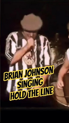 AC/DC singer Brian Johnson singing HOLD THE LINE by Toto #ACDC #brianjohnson #holdtheline