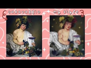 Redrawing 'Bacchus' by Caravaggio in my Style! // Classical Art History & Redraw