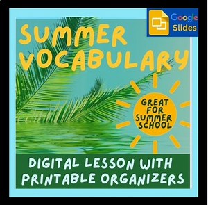 Summer School ELA lessons: Daily Vocabulary and Graphic Organizers-Google Slides