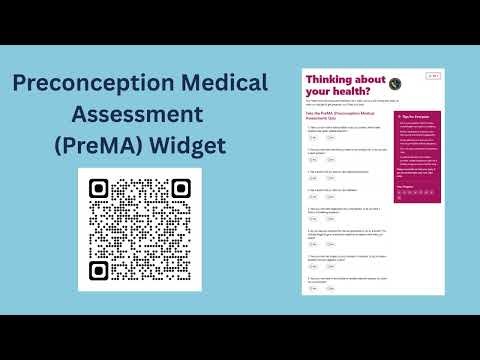 Preconception Medical Assessment (PreMA) Widget Instructions