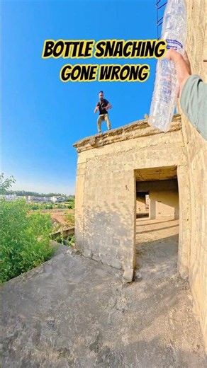 STOLEN BOTTLE CHASE! 🏃‍♂️💨 Rooftop Parkour Escape! #Parkour #Rooftop #POV #Chase #Action #Funny