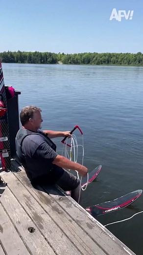 Go ahead-first into the water 😅🤣 #afv #fail #waterski #fall #summer #funnyvideos