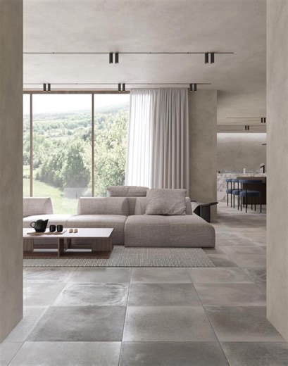 Victoria | 3D VISUALIZER on Instagram: "A minimalist, modern interior design featuring an open floor plan, clean lines, neutral color palette, and functional furniture. It is spacious and well-lit with large windows overlooking a natural landscape #3dmax #3dmodel #CoronaOutbreak #corona #coronarender #roomdesign #roomtour #visualization #rendering #render #3d #3dvisualization #3dvisuals #interior #interiordesign #3dsmax #bedroom"