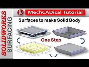 How To Create Surfaces to make Solid Body In SolidWorks