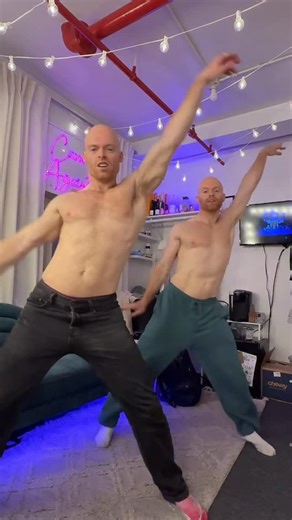 Lakota & Mckinley on Instagram: "Kick it kick it 🕺🏼🕺🏼 #identicaltwins #broadway #twindancers #twinsofinstagram #fyp #gaytwins"