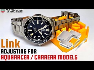 How to adjust/resize bracelet links on TAG Heuer Aquaracer or Carrera model watches