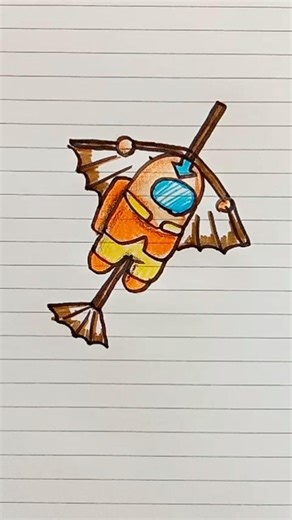 Menggambar among us avatar #drawing