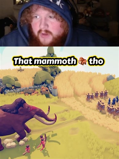 Caseoh puts all his faith in the mammoth #caseoh #totallyaccuratebattlesimulator #funny #fyp #gaming @Case
