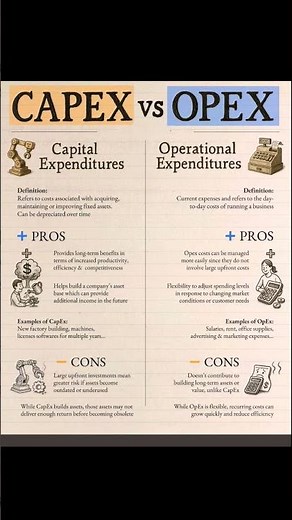 Capex vs Opex Differences #accountability #basisofaccounting #accountssolutions #capex #opex