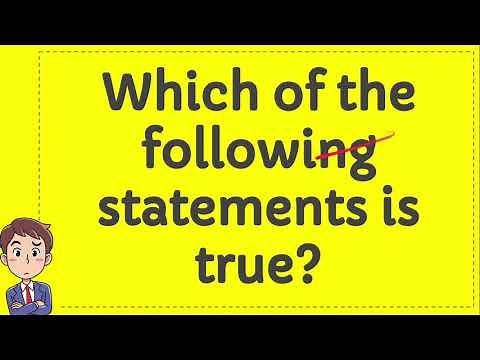 Which of the following statements is true?