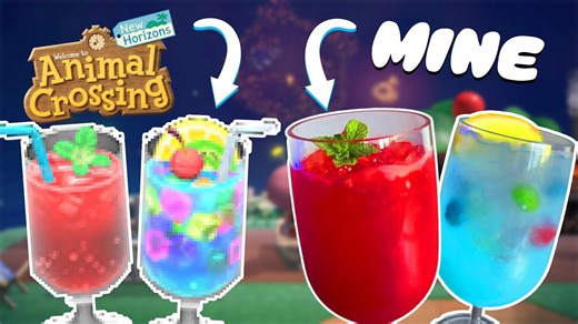 Making 6 drinks from Animal Crossing: New Horizons