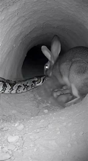 The mother rabbit escaped from the python #animals #wildliferescue#animalvideo #AnimalRescue