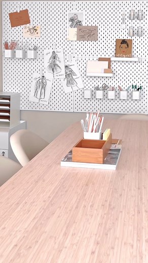 Our pegboard wall sa Stylized Office Makeover.✨ hello cute and functional wall! | Elle Uy Decor