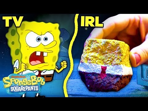 "Rock Bottom" IRL with...Real Rocks! 👅 SpongeBob