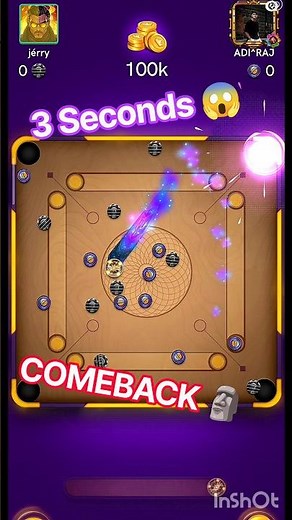 Epic Comeback😈🗿 in 3 seconds carrom pool