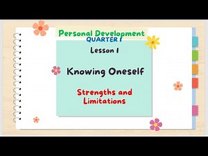 SHS PERSONAL DEVELOPMENT-Q1 LESSON 1-knowing oneself