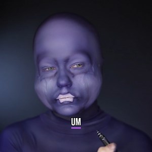 Jujutsu Kaisen cosplay of Toji's worm. Bald cap, prosthetics, airbrushing, and a whole lot of purple. Let me know how my husband did with the voiceover in the comments! 💜 | Jo Steel