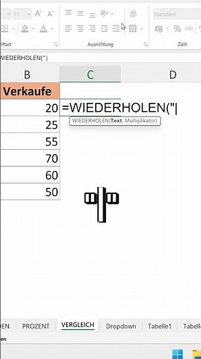 Balkendiagramm in Zellen in Excel einfügen #excel