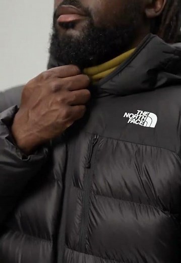 THE NORTH FACE KALIX Padded Down Jacket Hooded Nylon Shiny Black Men | Zalando