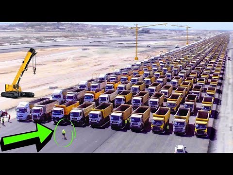 Airport Runway Construction process✈️2025: Production line from start to finish😳Building of RUNWAYS
