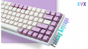 Watch Pudding Keycaps 165 Keys Lavender Purple on Amazon Live