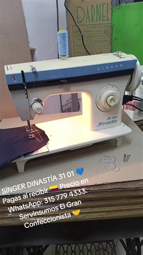 SÍNGER DINASTÍA 3101 💙 GARANTÍZADA 😎 PAGAS AL RECIBIR 🇨🇴 #maquinadecoservintage #servinsumoselgranconfeccionista #SINGER #singerdinastia3101