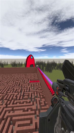 Destroying Scary Amogus in Big Maze Nextbot Gmod