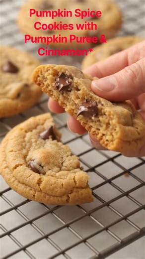 Pumpkin Spice Cookies with Pumpkin Puree & Cinnamon*