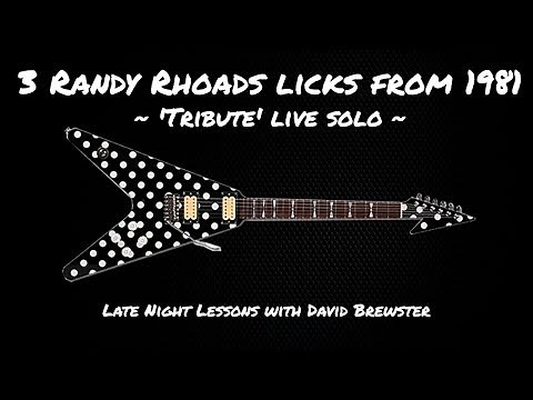 3 Randy Rhoads Licks From 1981 (Live Solo)