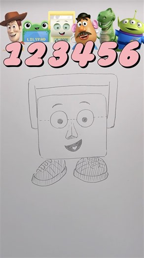 Drawing New Toy Story Character from Toy Story 5 !! 🤔🤔🤔トイストーリーの新しいキャラを描いてみた!! #toystory #shorts