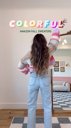 These colorful amazon sweaters are perfect to add to your fall wardrobe. Perfect for a pop of color, layering, and bringing sunshine back into the winter months 🌥️ #amazonfashion #amazonfallfashion #colorfulsweaters #affordablefashion #amazondeals #fallwardrobeessentials #colorfulfallfashion | Hannah Adams
